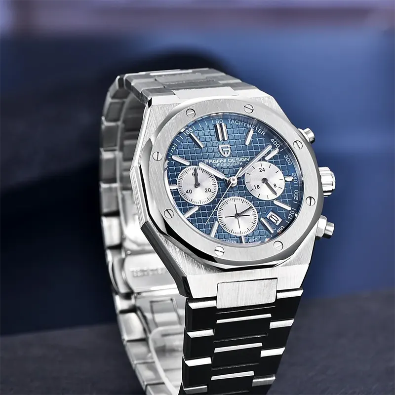 Pagani Design Royal Oak Chronograph Blue Dial Men's Watch- PD-1707